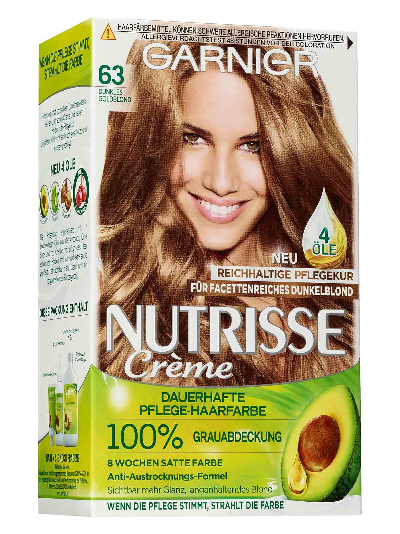 63-Dunkles-Goldblond-Dauerhafte-Pflege-Haarfarbe-Nutrisse-Creme-1Stk-Vorderseite-Garnier-DE-gr